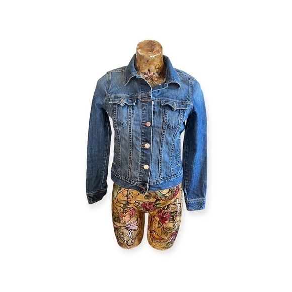 Old Navy jean jacket XS denim long sleeve button - Picture 1 of 5